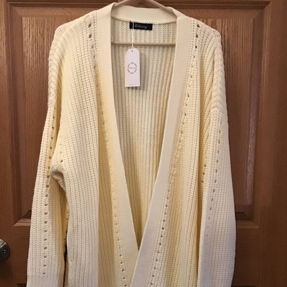 Lillusory Ivory/Yellow Cable Knit Sweater - Picture 1 of 3